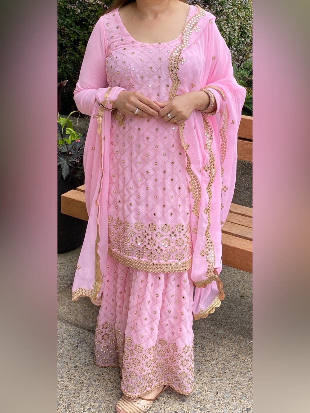 Baby Pink Gharara Indian Pakistani Suit